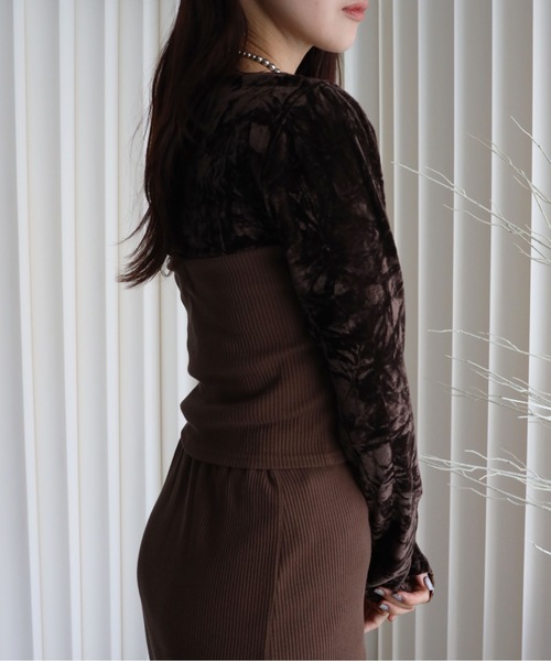 model：164cm. 着用サイズ：FREE. 袖丈：長袖