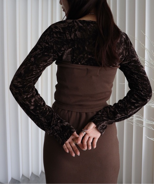 model：164cm. 着用サイズ：FREE. 袖丈：長袖