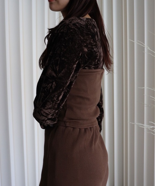 model：164cm. 着用サイズ：FREE. 袖丈：長袖