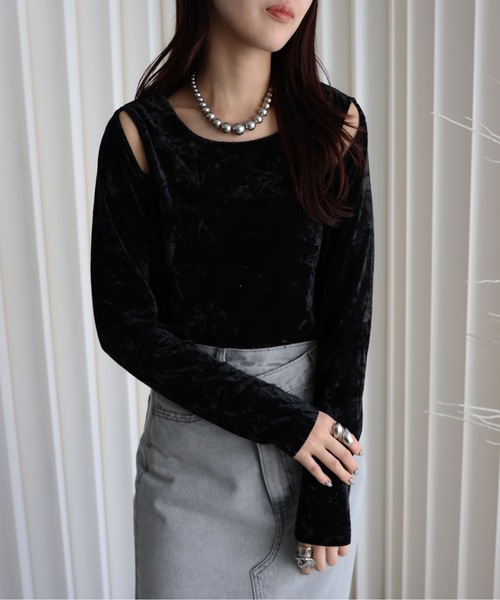 model：164cm. 着用サイズ：FREE. 袖丈：長袖