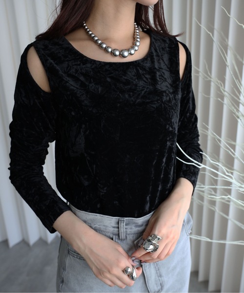 model：164cm. 着用サイズ：FREE. 袖丈：長袖