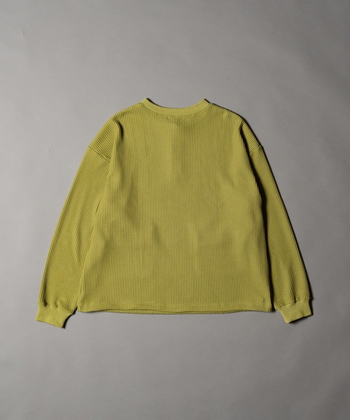 CIVVY.(シヴィ―)の「Henry Waffle Top - ヘンリーワッフルトップス -(Tシャツ/カットソー・メンズ・グリーン/チャコールグレー・LARGE/MEDIUM)」の6枚目の写真