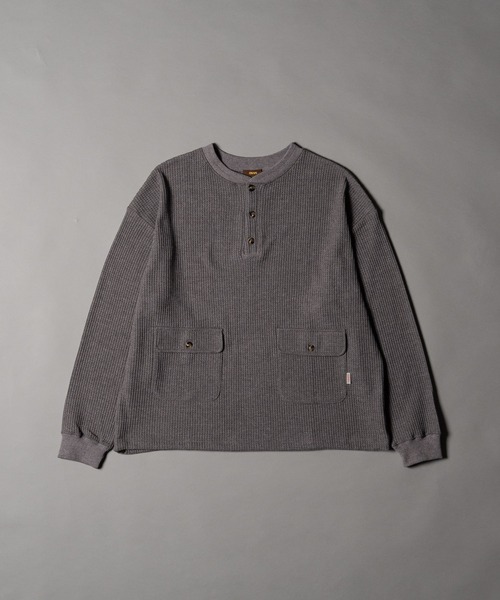 CIVVY.(シヴィ―)の「Henry Waffle Top - ヘンリーワッフルトップス -(Tシャツ/カットソー・メンズ・グリーン/チャコールグレー・LARGE/MEDIUM)」の21枚目の写真