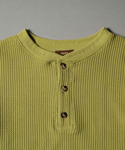 Henry Waffle Top - ヘンリーワッフルトップス -（Tシャツ