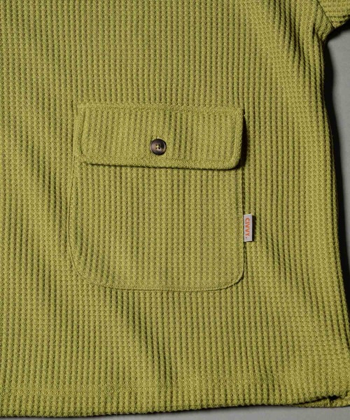 CIVVY.(シヴィ―)の「Henry Waffle Top - ヘンリーワッフルトップス -(Tシャツ/カットソー・メンズ・グリーン/チャコールグレー・LARGE/MEDIUM)」の10枚目の写真