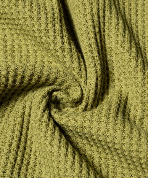 トップス Striped Waffle Henry Neck Pullover トップス Striped Waffle Henry Neck Pullover Cotton Quarter