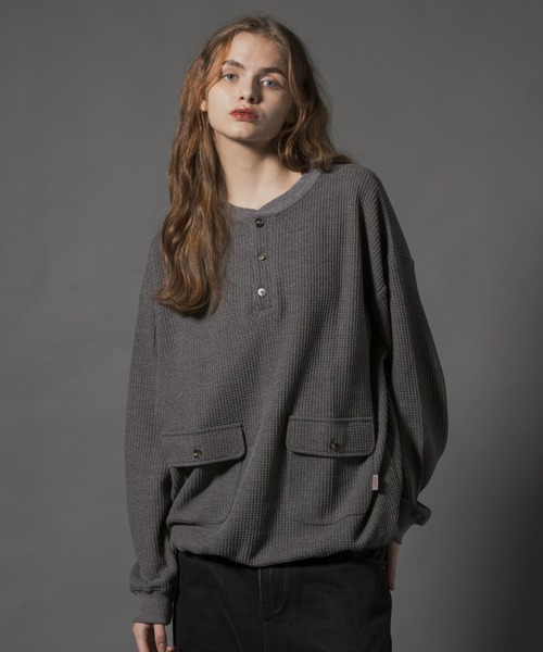 Henry Waffle Top - ヘンリーワッフルトップス -（Tシャツ