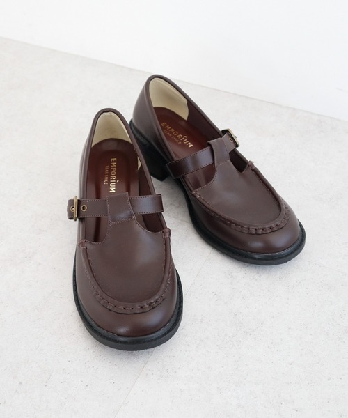 Green　Parks（グリーンパークス）の「ETS.Tストラップローファー（ローファー・レディース・ブラック/ダークブラウン・S/M/L）」の2枚目の写真