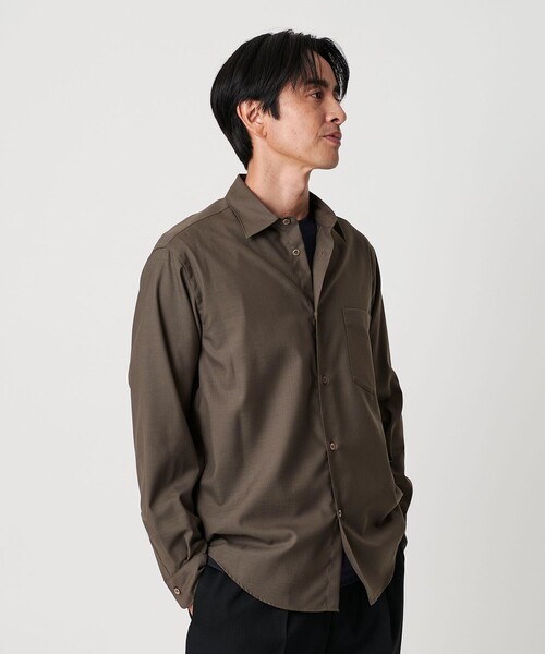 BEAUTY&YOUTH UNITED ARROWS（ビューティーアンドユースユナイテッドアローズ）の「尾州 TW レギュラー シャツ FORM TAPERD型  ウォッシャブル MADE IN JAPAN（シャツ/ブラウス・メンズ・ダークグレー/オリーブ・M/S/L/XL）」の5枚目の写真