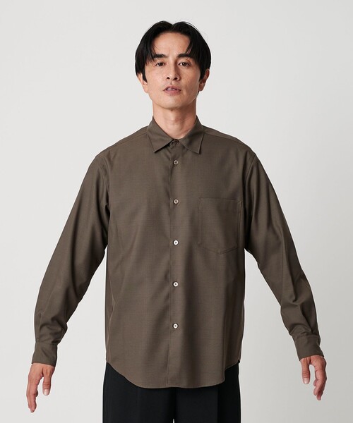 BEAUTY&YOUTH UNITED ARROWS（ビューティーアンドユースユナイテッドアローズ）の「尾州 TW レギュラー シャツ FORM TAPERD型  ウォッシャブル MADE IN JAPAN（シャツ/ブラウス・メンズ・ダークグレー/オリーブ・M/S/L/XL）」の11枚目の写真