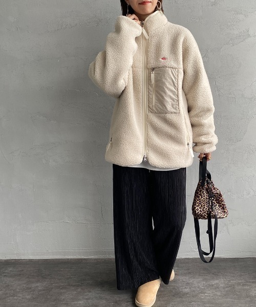 DANTON/ダントン] スタンドカラー インサレーションボアフリース