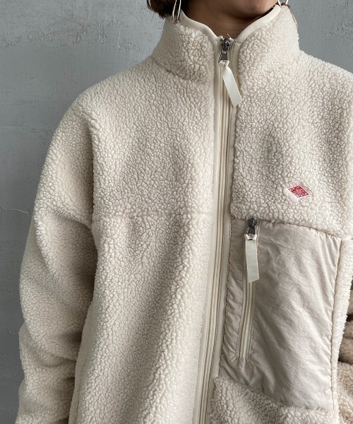 DANTON（ダントン）の「[DANTON/ダントン] スタンドカラー インサレーションボアフリースジャケット（ブルゾン・レディース・ブラック/アイボリー/ベージュ/グレー・M/L/S）」の22枚目の写真