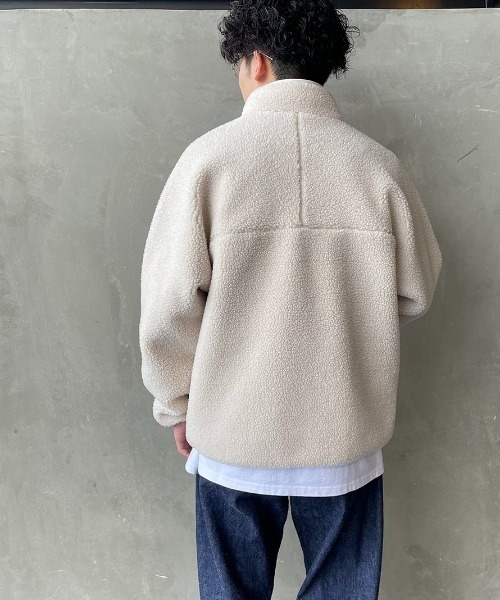 DANTON/ダントン] スタンドカラー インサレーションボアフリース