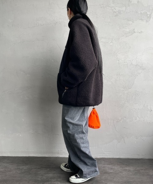 DANTON/ダントン] スタンドカラー インサレーションボアフリース