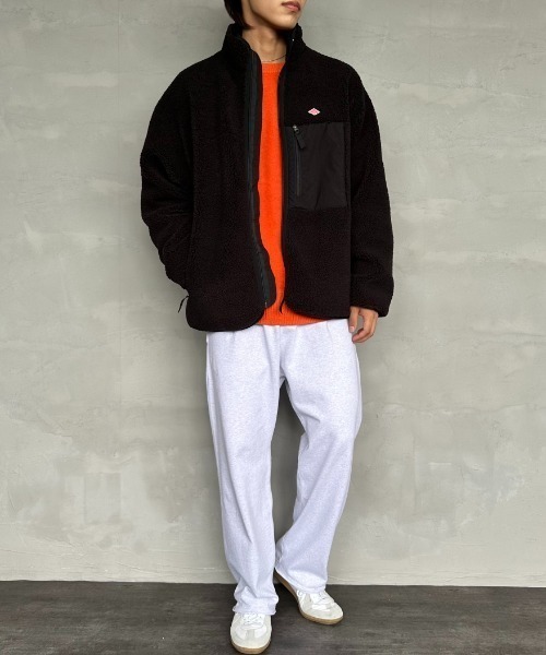 DANTON/ダントン] スタンドカラー インサレーションボアフリース