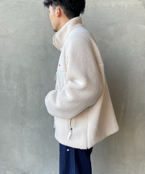 DANTON/ダントン] スタンドカラー インサレーションボアフリース