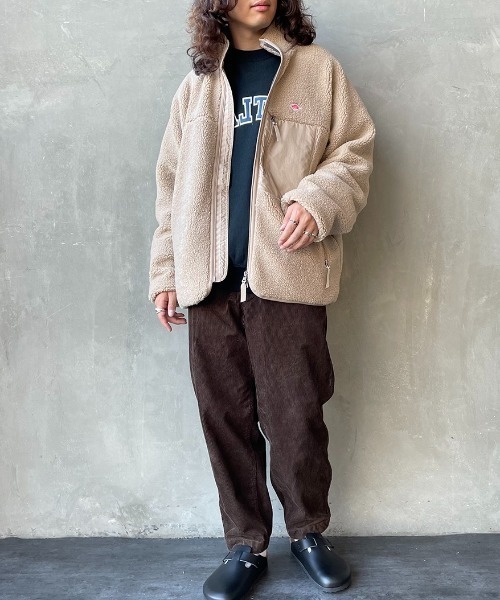 DANTON/ダントン] スタンドカラー インサレーションボアフリース