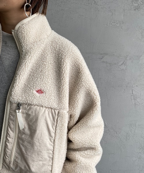 DANTON（ダントン）の「[DANTON/ダントン] スタンドカラー インサレーションボアフリースジャケット（ブルゾン・レディース・ブラック/アイボリー/ベージュ/グレー・M/L/S）」の21枚目の写真