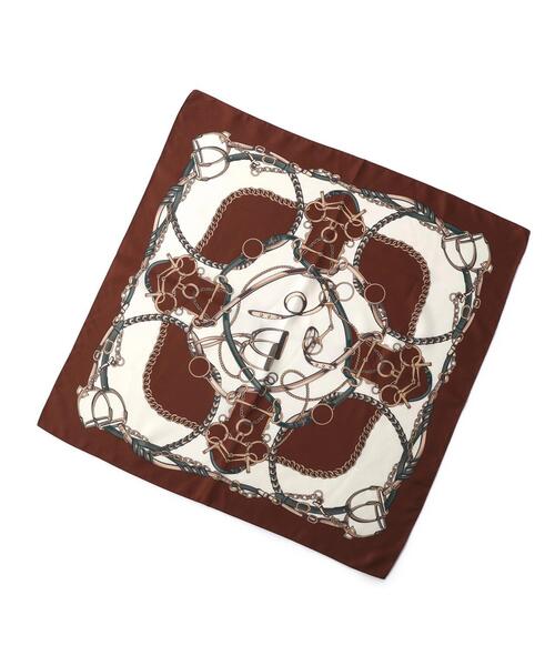 EDIT COLOGNE（エディットコロン）の「チェーン柄スカーフ（ストール/ショール・レディース・カーキ/ボルドー/ネイビー・ﾌﾘ-）」の8枚目の写真