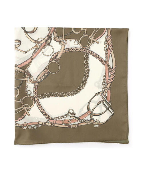 EDIT COLOGNE（エディットコロン）の「チェーン柄スカーフ（ストール/ショール・レディース・カーキ/ボルドー/ネイビー・ﾌﾘ-）」の4枚目の写真