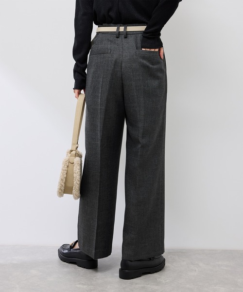 ROPE' PICNIC（ロペピクニック）の「スリートーンツイードワイドパンツ/セットアップ対応（スラックス・レディース・チャコールグレー/ダークブラウン・S/M/L）」の7枚目の写真