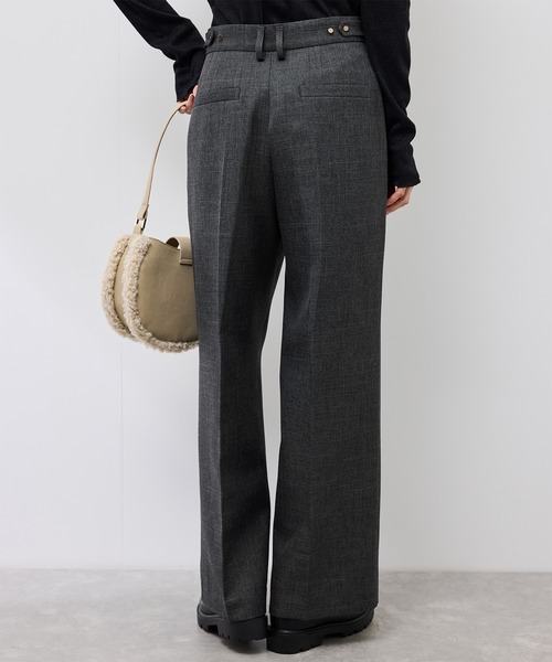 ROPE' PICNIC（ロペピクニック）の「スリートーンツイードワイドパンツ/セットアップ対応（スラックス・レディース・チャコールグレー/ダークブラウン・S/M/L）」の9枚目の写真