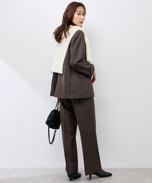 ROPE' PICNIC（ロペピクニック）の「スリートーンツイードワイドパンツ/セットアップ対応（スラックス・レディース・チャコールグレー/ダークブラウン・S/M/L）」の14枚目の写真