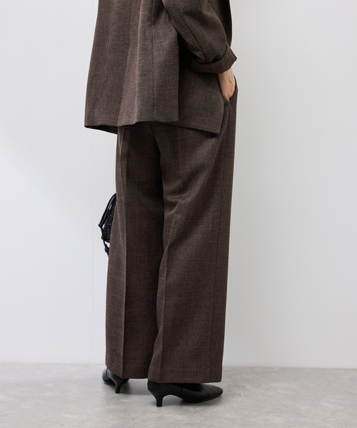 ROPE' PICNIC（ロペピクニック）の「スリートーンツイードワイドパンツ/セットアップ対応（スラックス・レディース・チャコールグレー/ダークブラウン・S/M/L）」の17枚目の写真