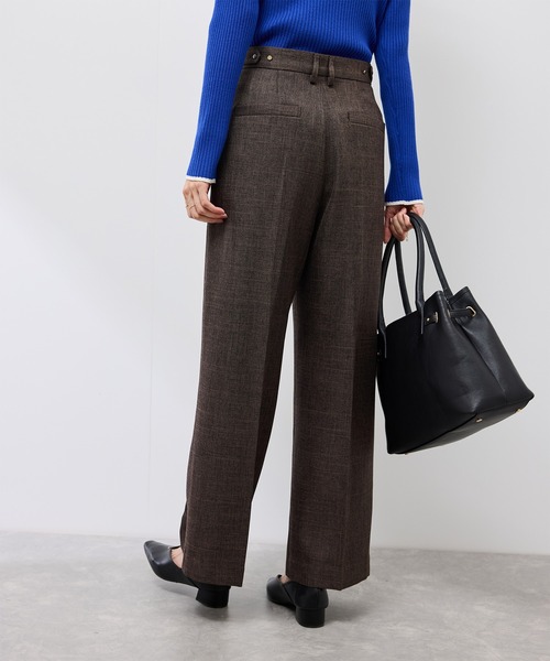 ROPE' PICNIC（ロペピクニック）の「スリートーンツイードワイドパンツ/セットアップ対応（スラックス・レディース・チャコールグレー/ダークブラウン・S/M/L）」の22枚目の写真