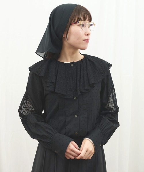 fig Ｌondon（フィグロンドン）の「_Minmin blouse（シャツ/ブラウス・レディース・ブラック/アイボリー・FREE）」の14枚目の写真
