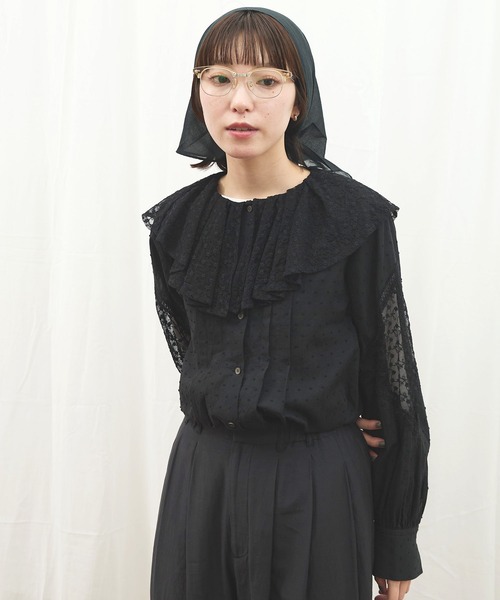 fig Ｌondon（フィグロンドン）の「_Minmin blouse（シャツ/ブラウス・レディース・ブラック/アイボリー・FREE）」の15枚目の写真