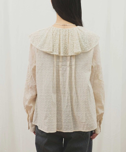 fig Ｌondon（フィグロンドン）の「_Minmin blouse（シャツ/ブラウス・レディース・ブラック/アイボリー・FREE）」の4枚目の写真