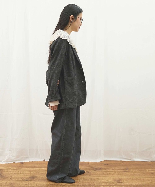 fig Ｌondon（フィグロンドン）の「_Minmin blouse（シャツ/ブラウス・レディース・ブラック/アイボリー・FREE）」の12枚目の写真