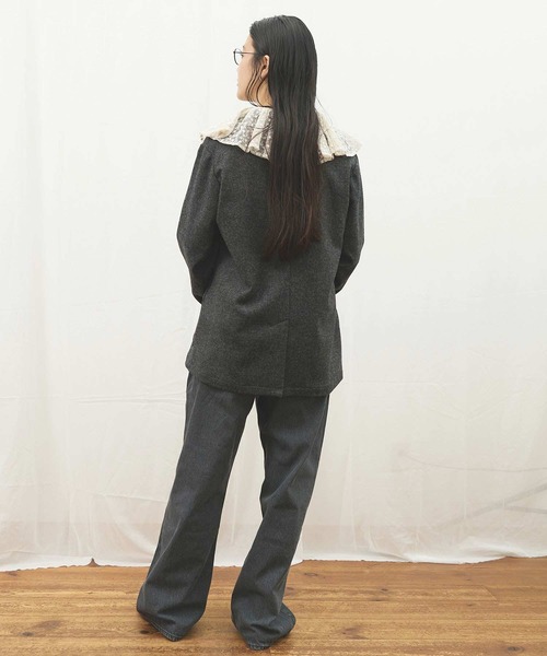 fig Ｌondon（フィグロンドン）の「_Minmin blouse（シャツ/ブラウス・レディース・ブラック/アイボリー・FREE）」の17枚目の写真