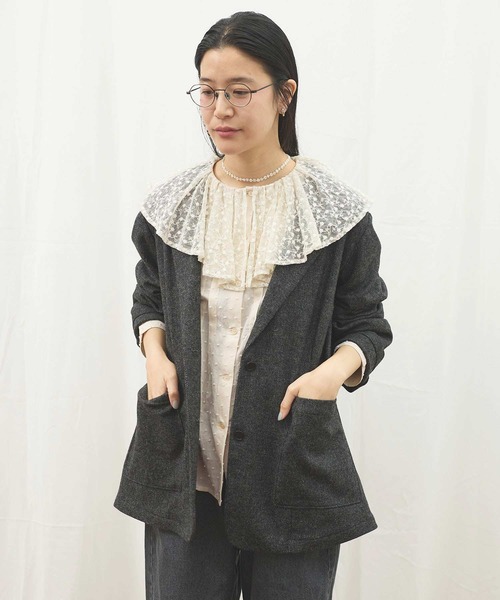 fig Ｌondon（フィグロンドン）の「_Minmin blouse（シャツ/ブラウス・レディース・ブラック/アイボリー・FREE）」の20枚目の写真