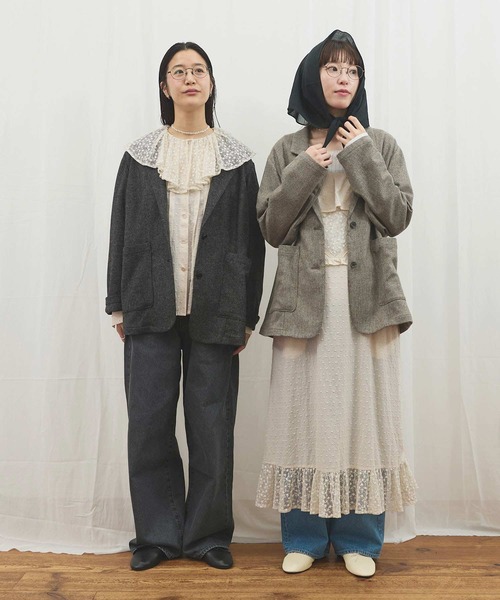 fig Ｌondon（フィグロンドン）の「_Minmin blouse（シャツ/ブラウス・レディース・ブラック/アイボリー・FREE）」の9枚目の写真