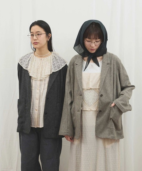 fig Ｌondon（フィグロンドン）の「_Minmin blouse（シャツ/ブラウス・レディース・ブラック/アイボリー・FREE）」の7枚目の写真