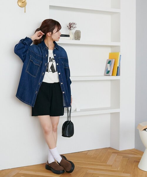 DISCOAT(ディスコート)の「ニットショートパンツ(その他パンツ・レディース・ブラック/グレー・FREE)」の10枚目の写真