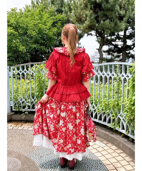 週末セール 最終価格 ピンクハウス パフュームプリントミディワンピース セール】パフュームプリントミディワンピース（ワンピース）｜PINK