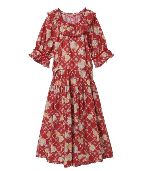 セール】パフュームプリントミディワンピース（ワンピース）｜PINK