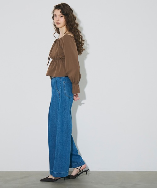 coca(coca)(コカ)の「2wayオフショルダーブラウス(シャツ/ブラウス・レディース・ブラウン/ホワイト・L/M)」の11枚目の写真