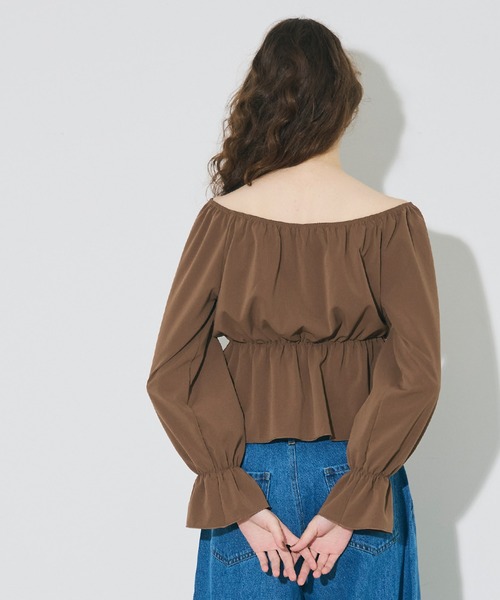 【KHAKI】2WAY オフショルダーブラウス セール】2wayオフショルダーブラウス（シャツ/ブラウス）｜coca（coca