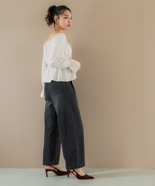 coca(coca)(コカ)の「2wayオフショルダーブラウス(シャツ/ブラウス・レディース・ブラウン/ホワイト・L/M)」の17枚目の写真