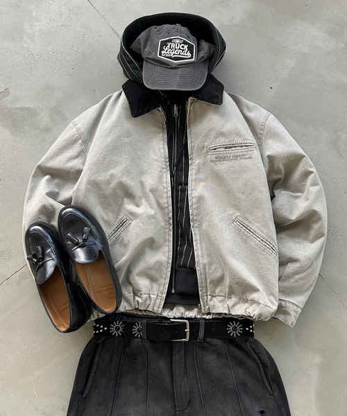 kutir（クティール）の「VINTAGELIKE DRAWSTRING SHORT BLOUSON／ヴィンテージライクドローコードショートブルゾン（ブルゾン・メンズ・キャメル/ボルドー/グレー/ネイビー/ブラウン/ブラック/ブラック系1/ブラック系/カーキ・SMALL/MEDIUM/LARGE/X-LARGE）」の5枚目の写真