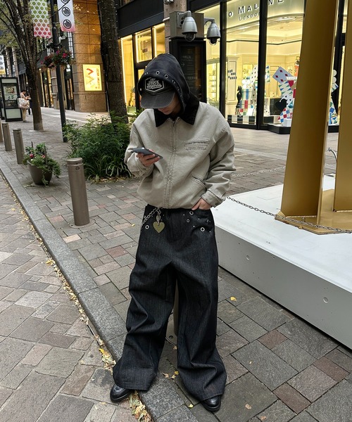 kutir ヴィンテージライクドローコードショートブルゾン ブラック Mサイズ kutir（クティール） ブルゾン アウター VINTAGELIKE DRAWSTRING SHORT