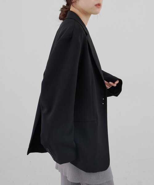 SHENERY（シーナリー）の「オーバージャケット（その他アウター・レディース・ブラック/グレー・FREE）」の4枚目の写真