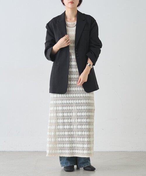 SHENERY（シーナリー）の「オーバージャケット（その他アウター・レディース・ブラック/グレー・FREE）」の5枚目の写真