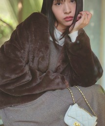 Feroux（フェルゥ）の「フェイクファー ジャケット（ムートンコート）」