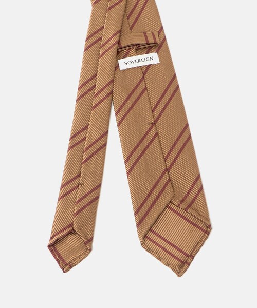 SOVEREIGN（ソブリン）の「＜SOVEREIGN＞ダブルストライプ ネクタイ（ネクタイ・メンズ・オリーブ/ブラック/レッド/ベージュ・FREE）」の10枚目の写真