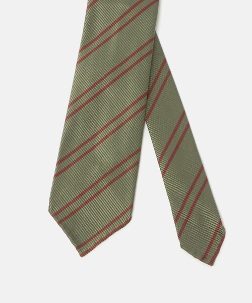 SOVEREIGN（ソブリン）の「＜SOVEREIGN＞ダブルストライプ ネクタイ（ネクタイ・メンズ・オリーブ/ブラック/レッド/ベージュ・FREE）」の13枚目の写真